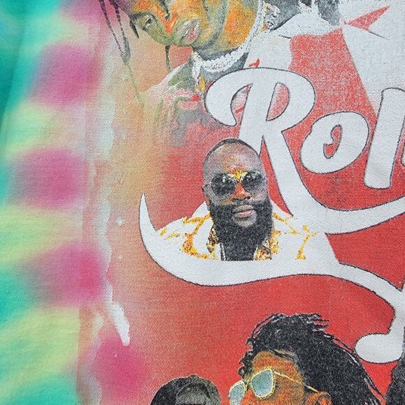 Rolling Loud Travis Scott Post Malone ASAP Miami 2021 Tie Dye Rapper T-Shirt - Picture 9 of 12